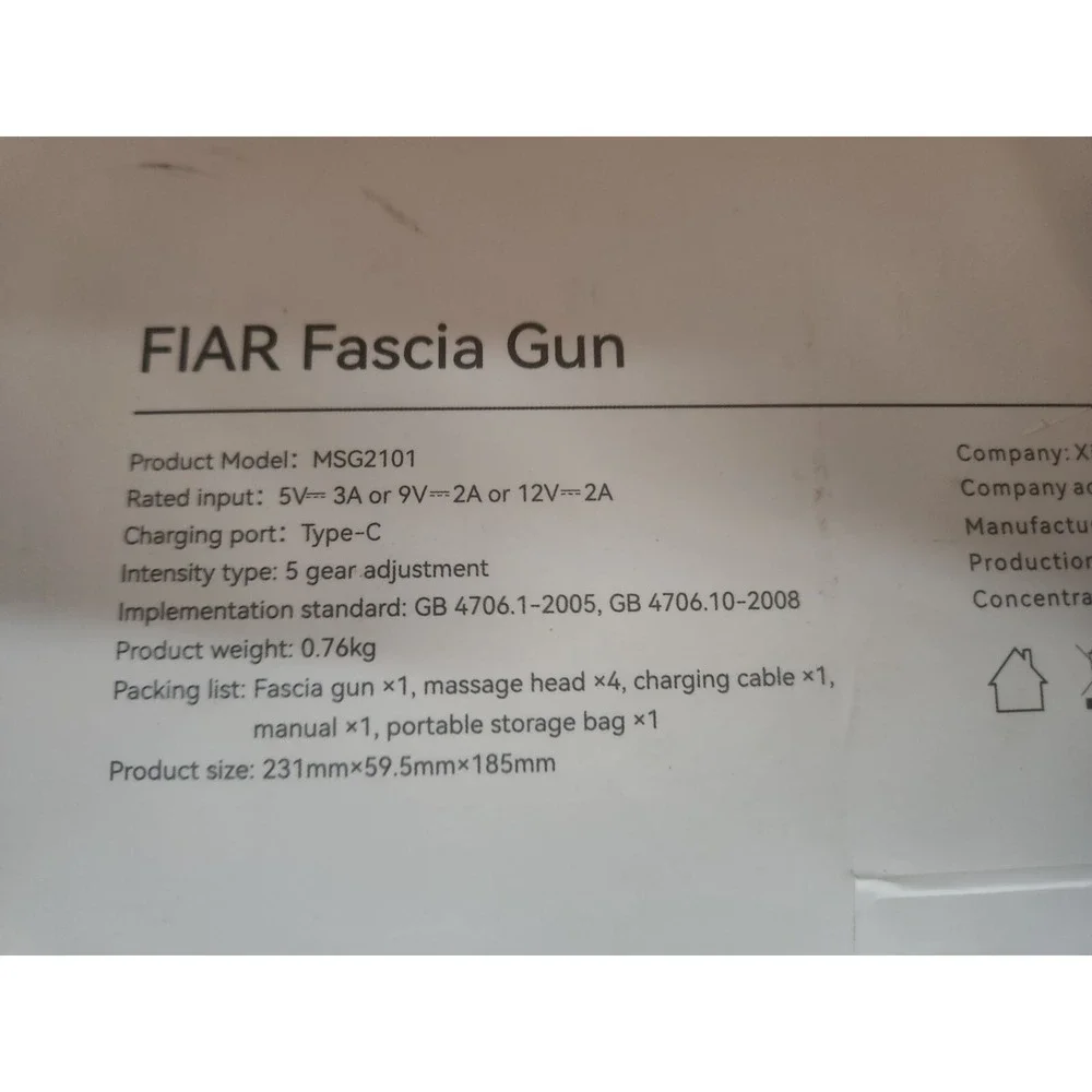 Fiar Fascia Deep Tissue Massage Gun | MSG2101 B4 - Picture 3 of 6